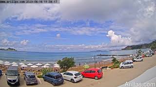 20230616 Arillas Corfu Live Webcam [upl. by Ibbison]