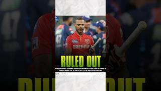 Shikhar Dhawan 2024 IPL se bahar Ho  shikhar dhawan injury  shorts [upl. by Rowell]