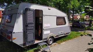 Gepimpte luxe caravan Kip Greyline KG42EK 1994 met groot lengtebed 2x2m [upl. by Adniled585]