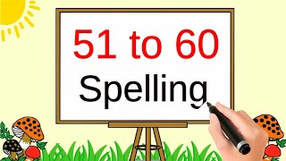 51 to 60 spelling in english  fifty one to Sixty number names  Number name 51 to 60  toppo kids [upl. by Adlesirk899]