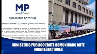 Ministerio Público emite comunicado ante manifestaciones [upl. by Onivag]