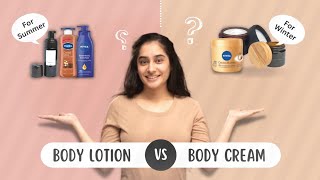 Body Lotion VS Body Cream Which one is better  skincare [upl. by Jules893]