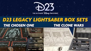 D23 Exclusive Legacy Lightsaber Box Sets  The Chosen One amp The Clone Wars [upl. by Renrew543]