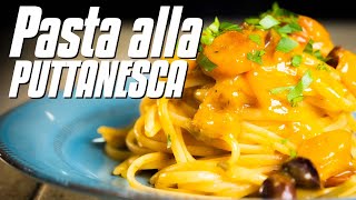 How to Make PASTA ALLA PUTTANESCA  Authentic Italian Recipe [upl. by Llehcal369]