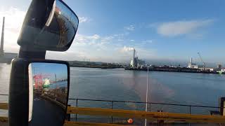 Irish Ferry Boarding In The Morning And Coming Of At Midday In Wales Holyhead ferry truck [upl. by Daney]