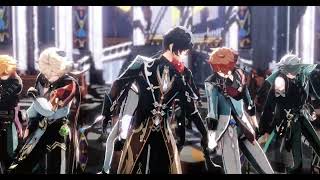 【Genshin MMD Diluc x Tartaglia x Zhongli x Kaveh x Alhaithem x Thoma x Ayato】BAD [upl. by Trik]