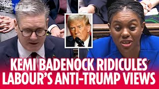 Kemi Badenock ridicules Labours antiTrump hypocrisy at her first PMQs [upl. by Eelrebmyk]