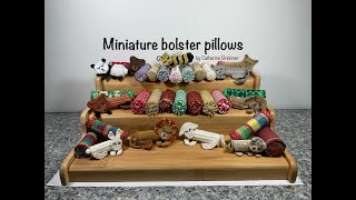 Miniature DIY bolster pillows for decorative display in small scenes from fabric felt amp trimmings [upl. by Nichy]