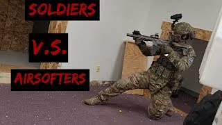 Airsoft  US Soldiers Try CQB AGAINST Airsofters [upl. by Odlonra831]