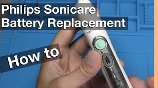 Battery Replacement on Electric Toothbrush Philips Sonicare How to in 4K [upl. by Wyck70]