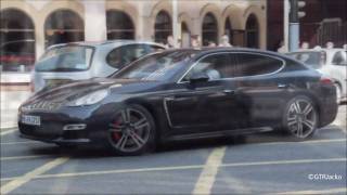 Black Porsche Panamera Turbo German Plates  DriveBy and Light Acceleration [upl. by Emilie]