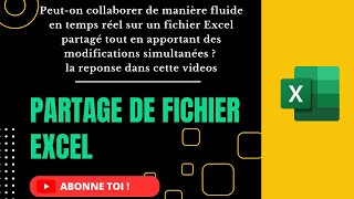 Comment modifier simultanément un fichier Excel en partage  La réponse dans cette vidéo [upl. by Quickman]