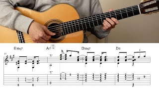 O Amor Em PazOnce I Loved TAB Simple Fingerstyle Guitar  AC Jobim [upl. by Jr]