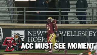 Boston College WR CJ Lewis Snags A 1Handed TD Grab  ACC Must See Moment [upl. by Macgregor33]