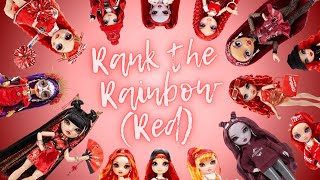 Rank the Rainbow Part 2 ❤️ Red ❤️ Ranking Rainbow High Dolls by Color [upl. by Barabas]