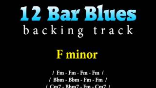 Blues in F minor  Backing Track for guitar solo 12 bar blues [upl. by Olegna]