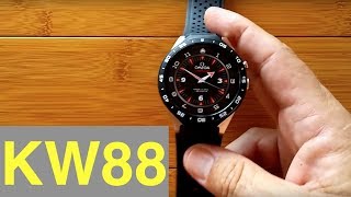 KingWear KW88 Smartwatch Adding Custom Watch Faces [upl. by Solitta778]