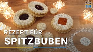 Schnell amp einfach Rezept für Spitzbuben  Weihnachtsplätzchen Rezept 🎅🎄 [upl. by Allesiram]