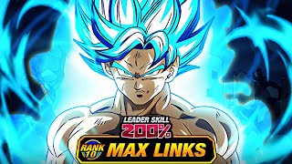 IS HE A MONSTER LEVEL 10 LINKS 100 UNIVERSE TREE BLUE GOKU DBZ Dokkan Battle [upl. by Yniffit]