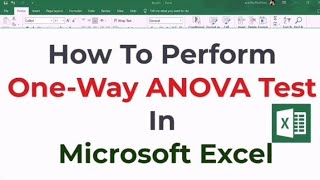 How to calculate one way ANOVA in Excel  Step By Step Guide [upl. by Henryk]