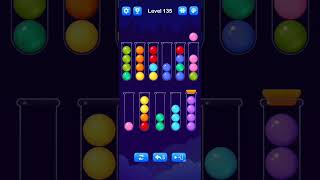 Ball Sort Level 135 Walkthrough Solution AndroidiOS [upl. by Naaman]