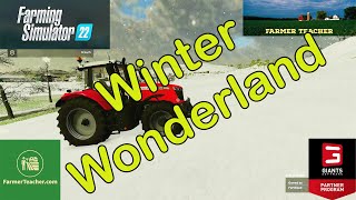 It SNOWED at the Haut Beyleron Farm on Farming Simulator [upl. by Deeanne]