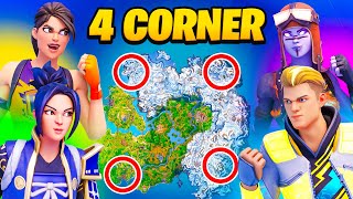 The Fortnite 4 Corner Challenge Chapter 5 [upl. by Atat]