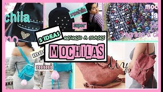 DIY 5 IDEAS MOCHILAS BAGPACK  HECHAS A MANO CON MOLDES [upl. by Silas234]