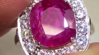 Big NATURAL 880 CARAT UNTREATED RUBY AGL CERTIFIED ON 18KT GOLD [upl. by Berti]