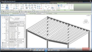 REVIT Sloped Beam System  CADclips [upl. by Annad]