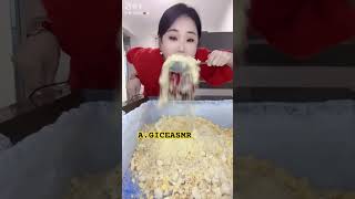 Big Bites Yellow Frozen Ice EatingCrunchy Ice Eating Asmr mukbang icebites slushies frozenice [upl. by Nonregla]