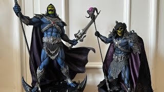 Comparison Review of Sideshow and Tweeterhead Skeletor Masters of the Universe Statues [upl. by Saibot]