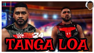 WWE2K24 Tanga Loa ENTRANCE BLOODLINE 20 ☝🏾🩸 [upl. by Banyaz]