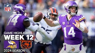 Minnesota Vikings vs Chicago Bears  2024 Week 12 Game Highlights [upl. by Suoiluj]