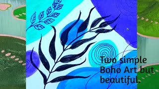 Beautiful two boho art for beginners  How to draw use acrylics colors [upl. by Sremmus]