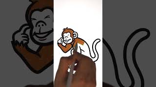 How To Draw Monkey  Drawing and Coloring for Kids shorts drawing [upl. by Bancroft796]