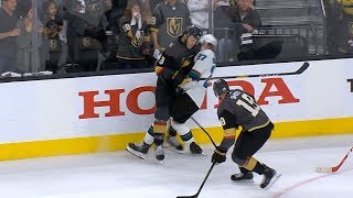 Brayden McNabb derails Joonas Donskoi with thunderous hit [upl. by Kevin]