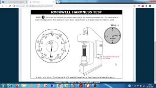 V lab Rockwell hardness test [upl. by Cole]