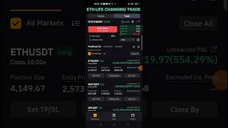 Ethusdt Long 2572 shorts crypto bitcoin futuretrade leverage ethereum altcoin investing [upl. by Delainey]