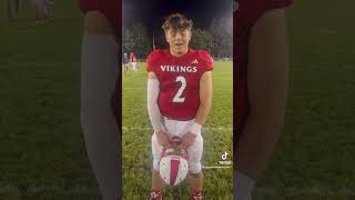 Our postgame interview with Riverside Vikings Quarterback Chase Taddonio tonightQ1 [upl. by Neirda]