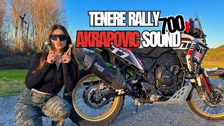 TENERE RALLY 700 AKRAPOVIC SOUND WITH DB KILLER AND WITHOUT [upl. by Larkins]