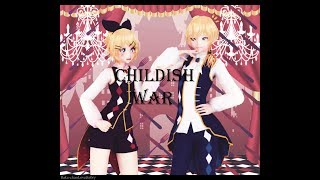 【MMD  60FPS】【Kagamine Rin Kagamine Len】Childish War RUS Cover [upl. by Oramlub]