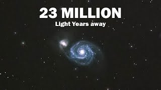 Whirlpool Galaxy through 10quot Telescope  1 Minute Live View [upl. by Estevan]