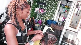 How to two strand twist on medium length hair saunisexhairtv shellyarellahairtv [upl. by Nyliak]