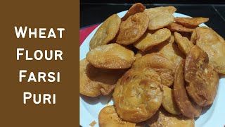 Wheat farsi puri  wheat flour farsi puri  farsi puri  atta farsi puri  veg recipes with vaishali [upl. by Lachance]