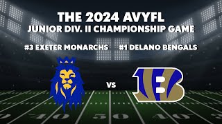 The 2024 AVYFL Junior Div II Championship Game [upl. by Tedda731]