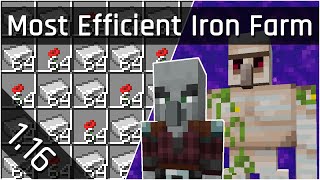 How To Build an Efficient Iron Farm Tutorial  Minecraft Java 116 The Nether Update [upl. by Gnahc]