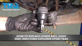 How to Replace Lower Ball Joint 20012005 Ford Explorer Sport Trac [upl. by Ekoorb]