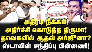 ஆதவ் அர்ஜுனா அதிரடி நீக்கம் அதிர்ச்சி கொடுத்த திருமா Vallam Basheer  MK Stalin  Thirumavalavan [upl. by Obelia]