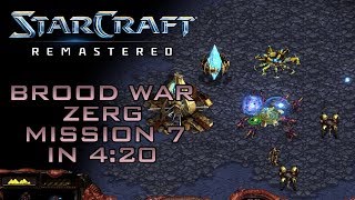 StarCraft Remastered Brood War Zerg Mission 7 Drawing of the Web Speedrun  Walkthrough [upl. by Nawyt]